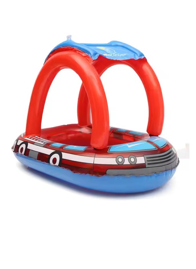 MUMS PLANET Enjoy an unforgettable summer with this shaded children's float, which combines the fun of water play with protection from the scorching sun, ensuring your child has hours of safe and comfortable fun. Children's float - Children's sun protection float - Children's float with canopy - Swimming float  - Image 2