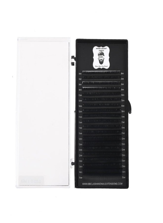 بي بي اس علبة وصلات رموش كثيفة بتجعيد D سهلة التركيب - سمك 0.05 مم، أطوال متنوعة من 8 إلى 14 مم | علبة من 20 صفًا، رموش سوداء شبه دائمة لتركيب الرموش الكثيفة الاحترافية - Image 5