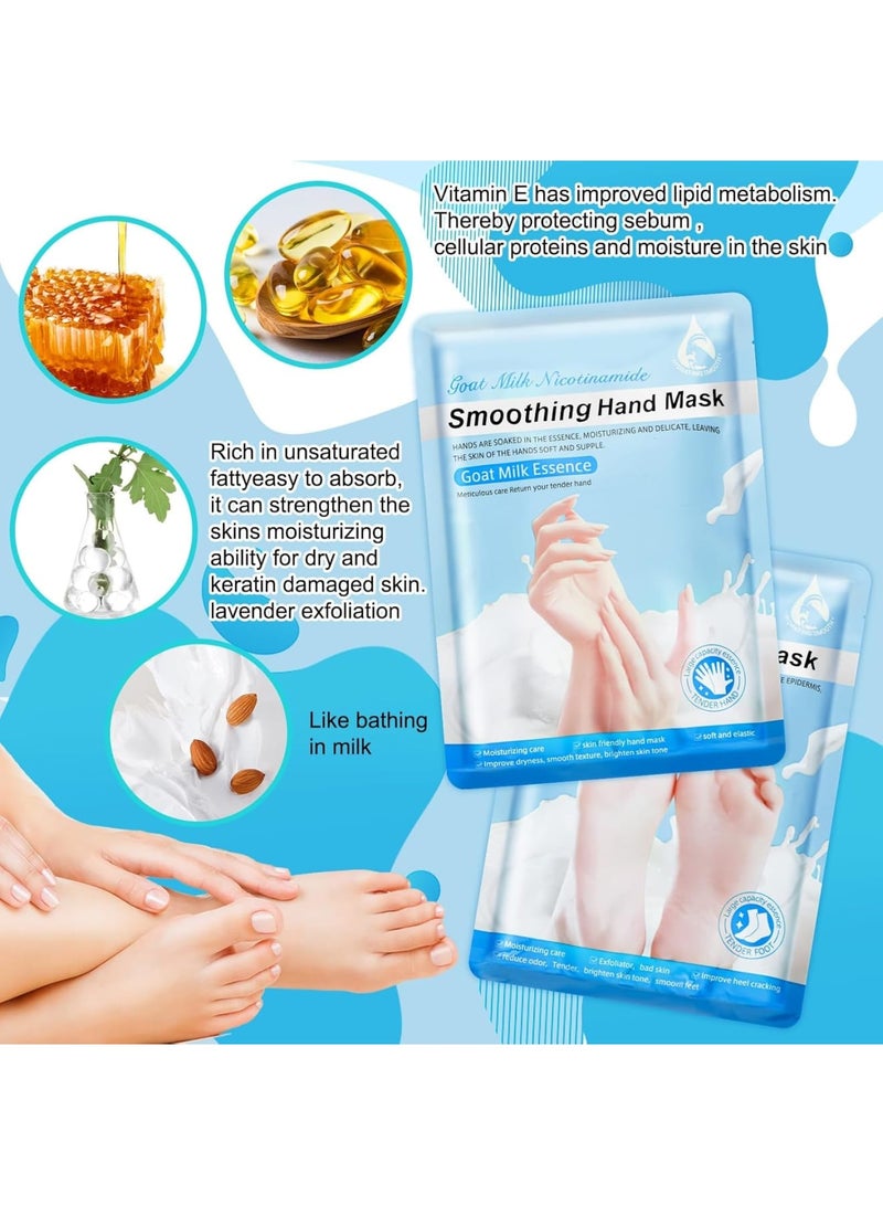 SOLARAE Hydrating Hand and Foot Mask Set, 24 Pack Moisturizing Gloves Socks Masks with Aloe Vera Gel, Shea Butter, Hydrating Mask for Hand and Foot Dry Cracked Heel, Mother's Day Gift - Image 2