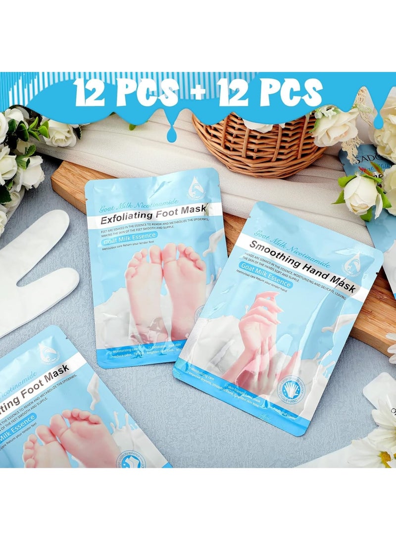 SOLARAE Hydrating Hand and Foot Mask Set, 24 Pack Moisturizing Gloves Socks Masks with Aloe Vera Gel, Shea Butter, Hydrating Mask for Hand and Foot Dry Cracked Heel, Mother's Day Gift - Image 4