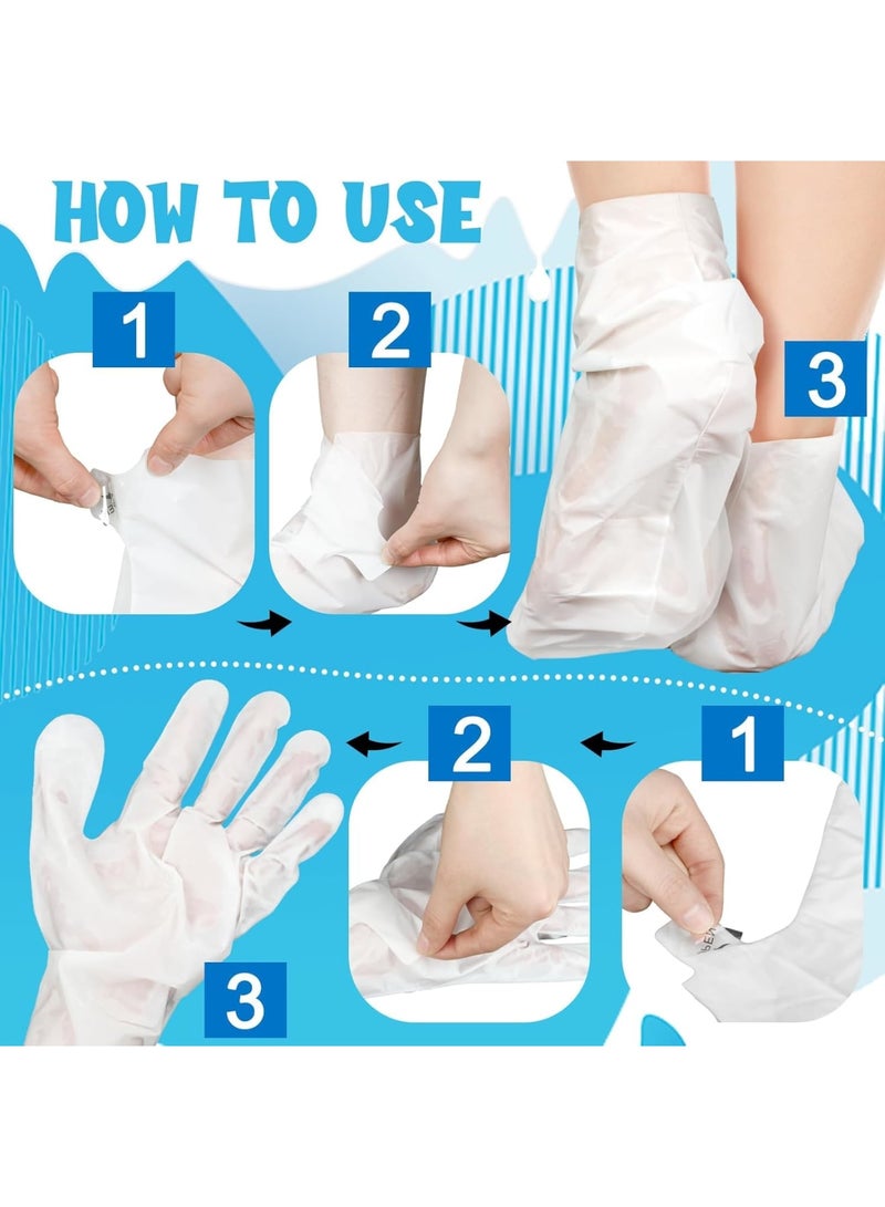 SOLARAE Hydrating Hand and Foot Mask Set, 24 Pack Moisturizing Gloves Socks Masks with Aloe Vera Gel, Shea Butter, Hydrating Mask for Hand and Foot Dry Cracked Heel, Mother's Day Gift - Image 5