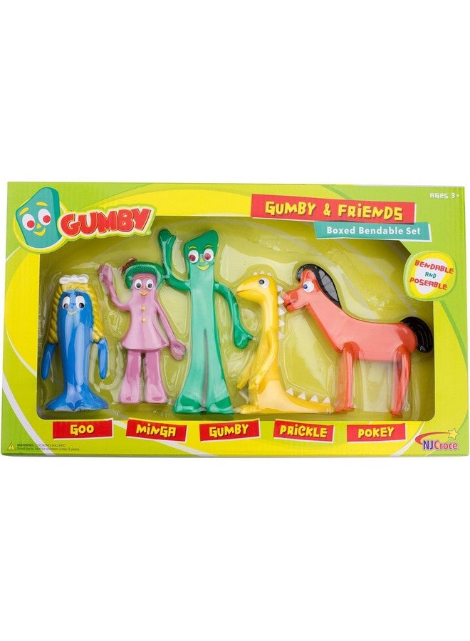 NJ Croce Gumby & Friends Action Figure Boxed Set Multicolor Gumby Toy Gift Flexible and Poseable Gumby Gift for Kids Gumby Toy Durable Classic Toy Set - Image 1