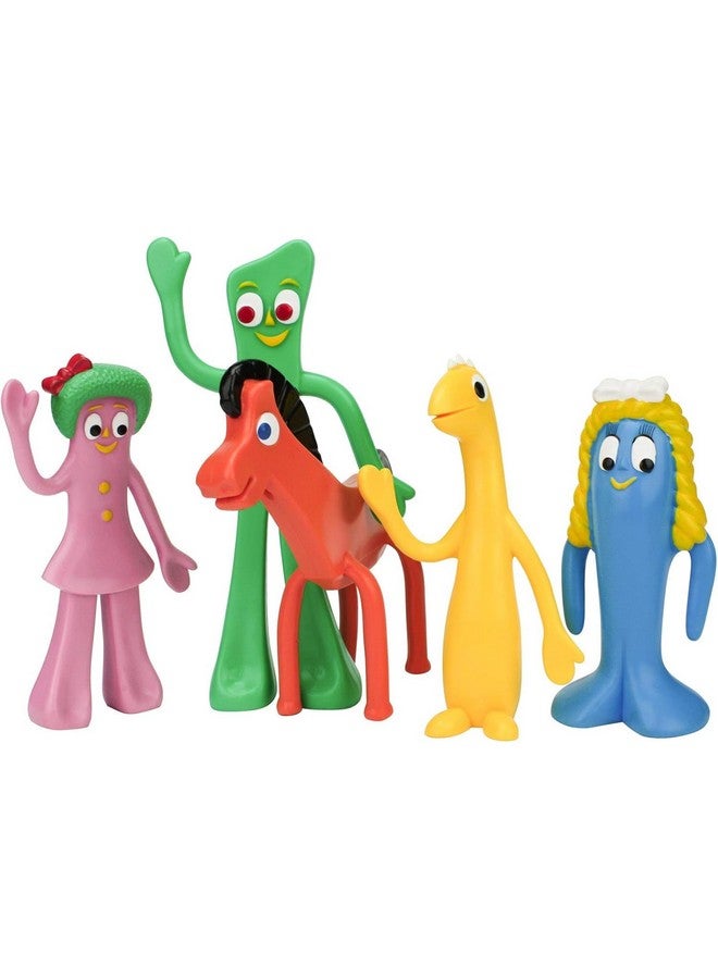 NJ Croce Gumby & Friends Action Figure Boxed Set Multicolor Gumby Toy Gift Flexible and Poseable Gumby Gift for Kids Gumby Toy Durable Classic Toy Set - Image 2