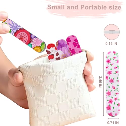 GigaGround Mini Nail Files (50 Packs), Colorful Emery Boards for Nails Double Sided 180 Grit Emory, Gifts Bulk Fingernails Manicure Tools Shaping Buffing Smoothing Filers Cute 3.5” - Image 5