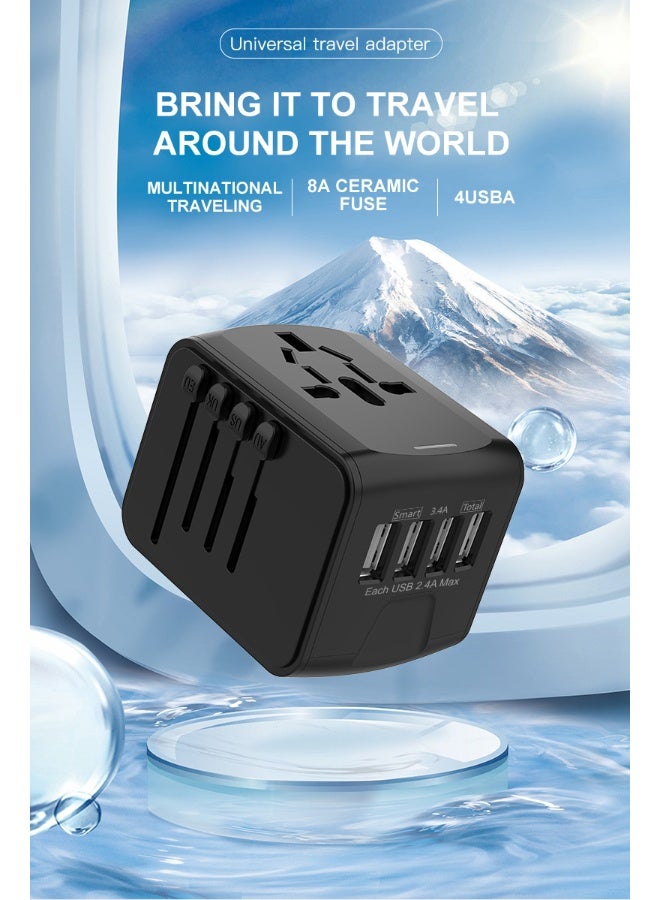 Travel Power Adapter with 4 USB Charging Ports - All-in-One Charger - Image 2