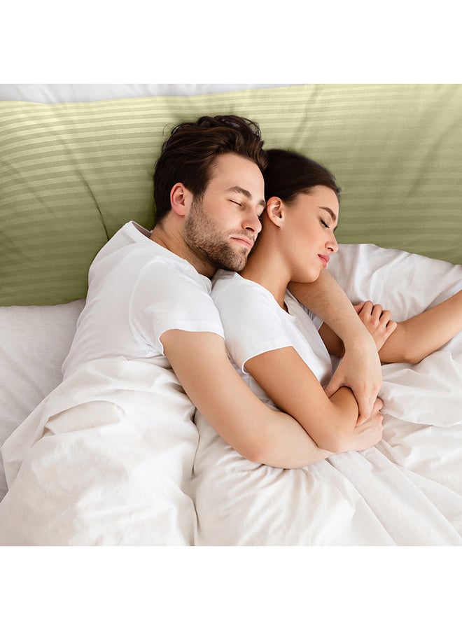 Hotel Linen Klub غطاء وسادة شريطي طويل لجسم 1 قطعة من فندق لينين كلوب - 100% ميكروفايبر مع إغلاق بحقيبة، جودة ناعمة ومتينة، الحجم: 45 × 125 سم، زيتوني  - Image 5