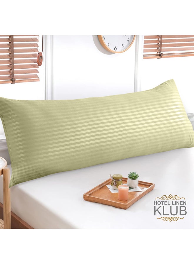 Hotel Linen Klub غطاء وسادة شريطي طويل لجسم 1 قطعة من فندق لينين كلوب - 100% ميكروفايبر مع إغلاق بحقيبة، جودة ناعمة ومتينة، الحجم: 45 × 125 سم، زيتوني  - Image 4