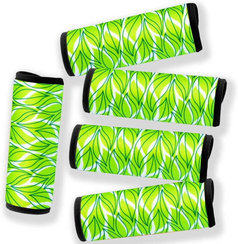 Careteilly Neoprene Luggage Handle Wrap Fluorescent Colors Luggage Identifiers/Tags/Marker (Leaf) - Image 1