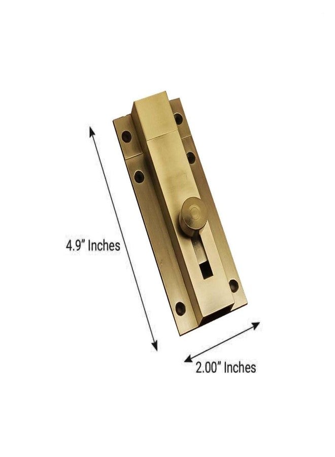 Ontap 5-Inch Heavy Duty Tower Bolt - Antique Finish Door Latch Lock for Home, Bathroom, Kitchen, Office | Baby Safety Latch with Screws - Image 2