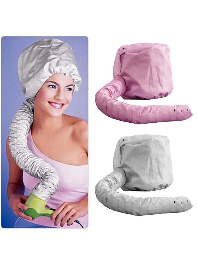 Hair Dryer Bonnet, Hair Drying Cap Attachment with Soft Hood, Adjustable Hooded Dryer Cap for Curly Hair Styling, Deep Conditioning Treatment and Home Salon Use - Image 1