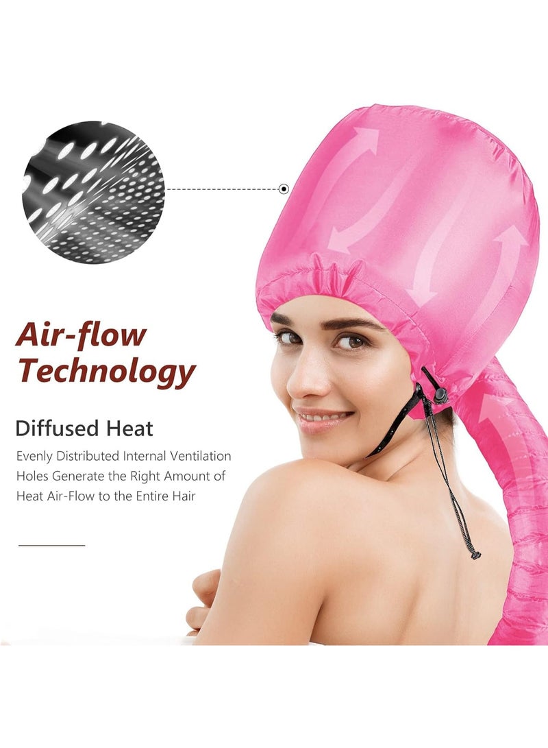 Hair Dryer Bonnet, Hair Drying Cap Attachment with Soft Hood, Adjustable Hooded Dryer Cap for Curly Hair Styling, Deep Conditioning Treatment and Home Salon Use - Image 2