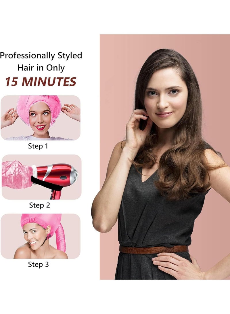 Hair Dryer Bonnet, Hair Drying Cap Attachment with Soft Hood, Adjustable Hooded Dryer Cap for Curly Hair Styling, Deep Conditioning Treatment and Home Salon Use - Image 3