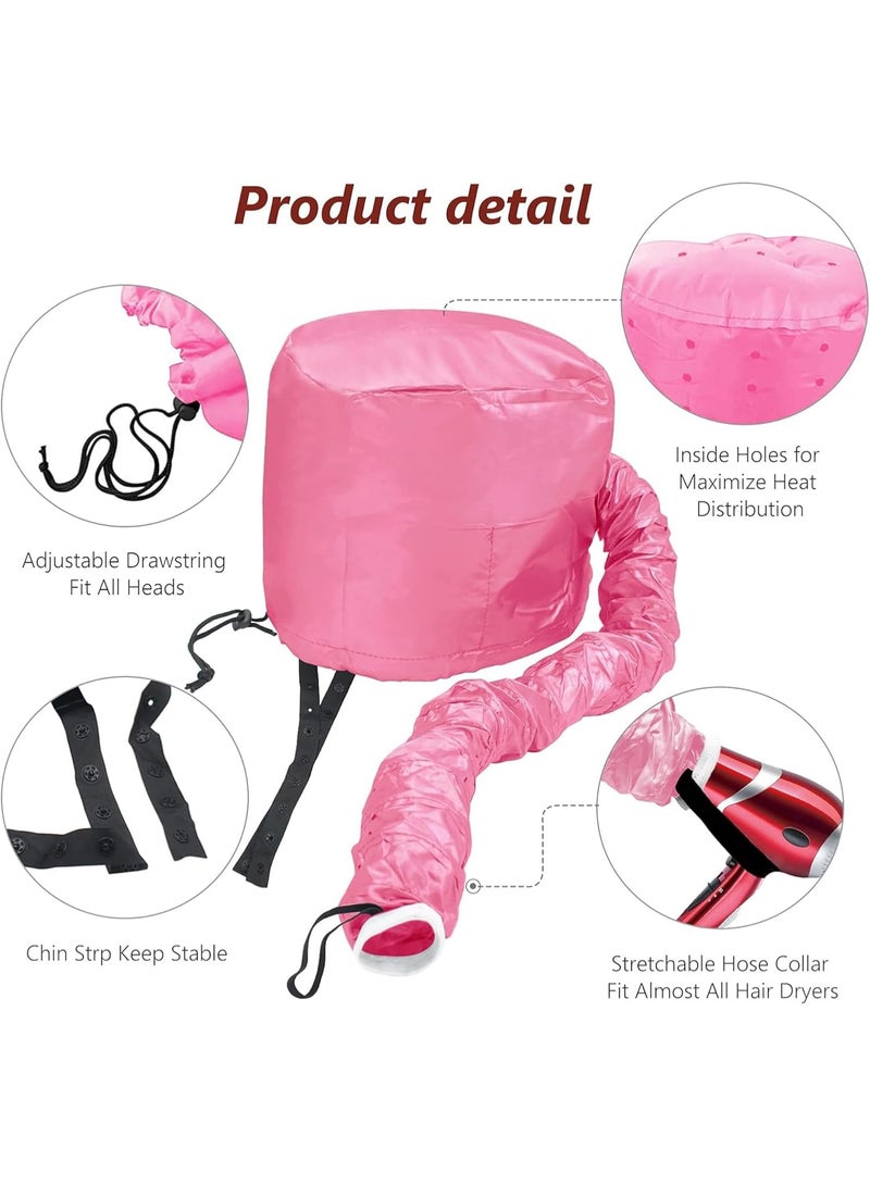 Hair Dryer Bonnet, Hair Drying Cap Attachment with Soft Hood, Adjustable Hooded Dryer Cap for Curly Hair Styling, Deep Conditioning Treatment and Home Salon Use - Image 4