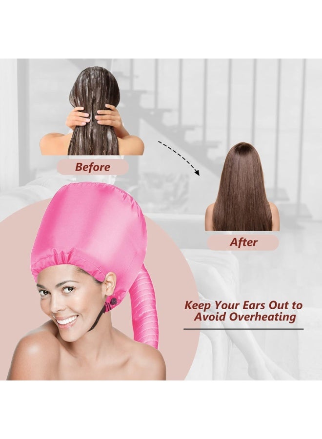 Hair Dryer Bonnet, Hair Drying Cap Attachment with Soft Hood, Adjustable Hooded Dryer Cap for Curly Hair Styling, Deep Conditioning Treatment and Home Salon Use - Image 5