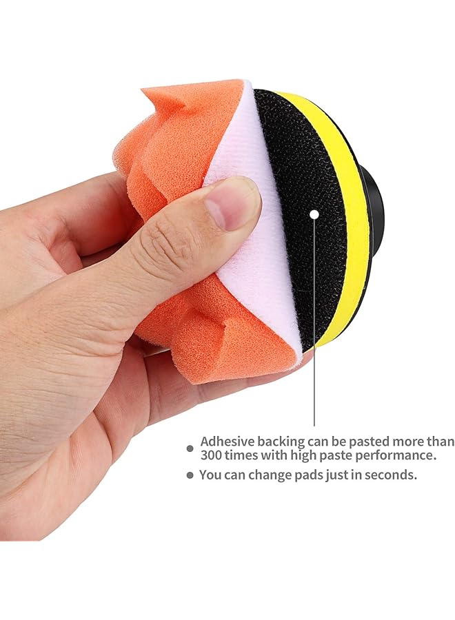 إكسفور مجموعة وسادات تلميع إسفنجية للسيارة مكونة من 11 قطعة، مقاس 3 بوصات - مثالية للتلميع والتشميع وختم التزجيج - Image 5