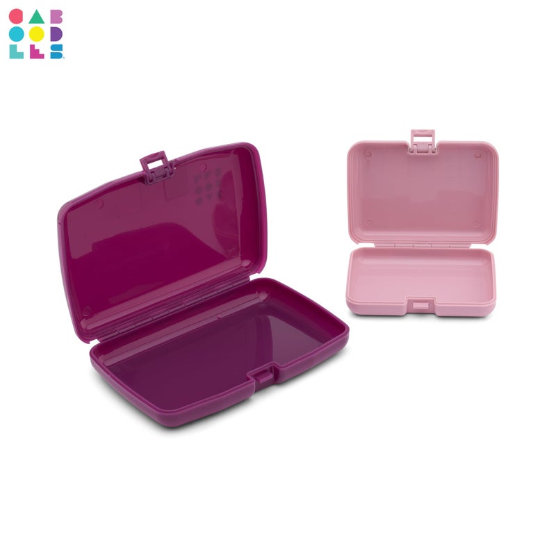Caboodles Care Pack + Lil Bit Set, Pink & Violet, Travel Organizers for Makeup, Snap-Tight Latch for Mess-Free Travel, Compact Size - Image 5