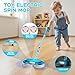 BLAXTEM Kids Electric Spray Spin Mop Toy Rechargeable Cordless Electric Mop W LED Headlight Water Sprayer for Children Ages 3 4 5 6 Boys Girls Cleaning Toy for Pretend Play Light Blue - Image 4