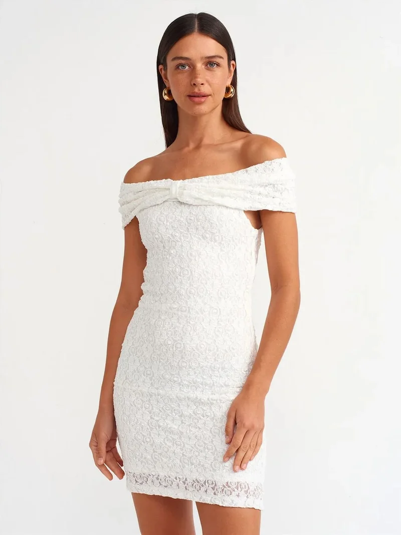 ديلفين Dilvin Bodycon Mini Lace Dress
