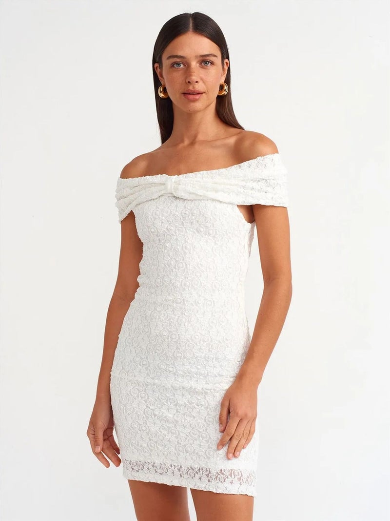DILVIN Bodycon Mini Lace Dress - Image 1