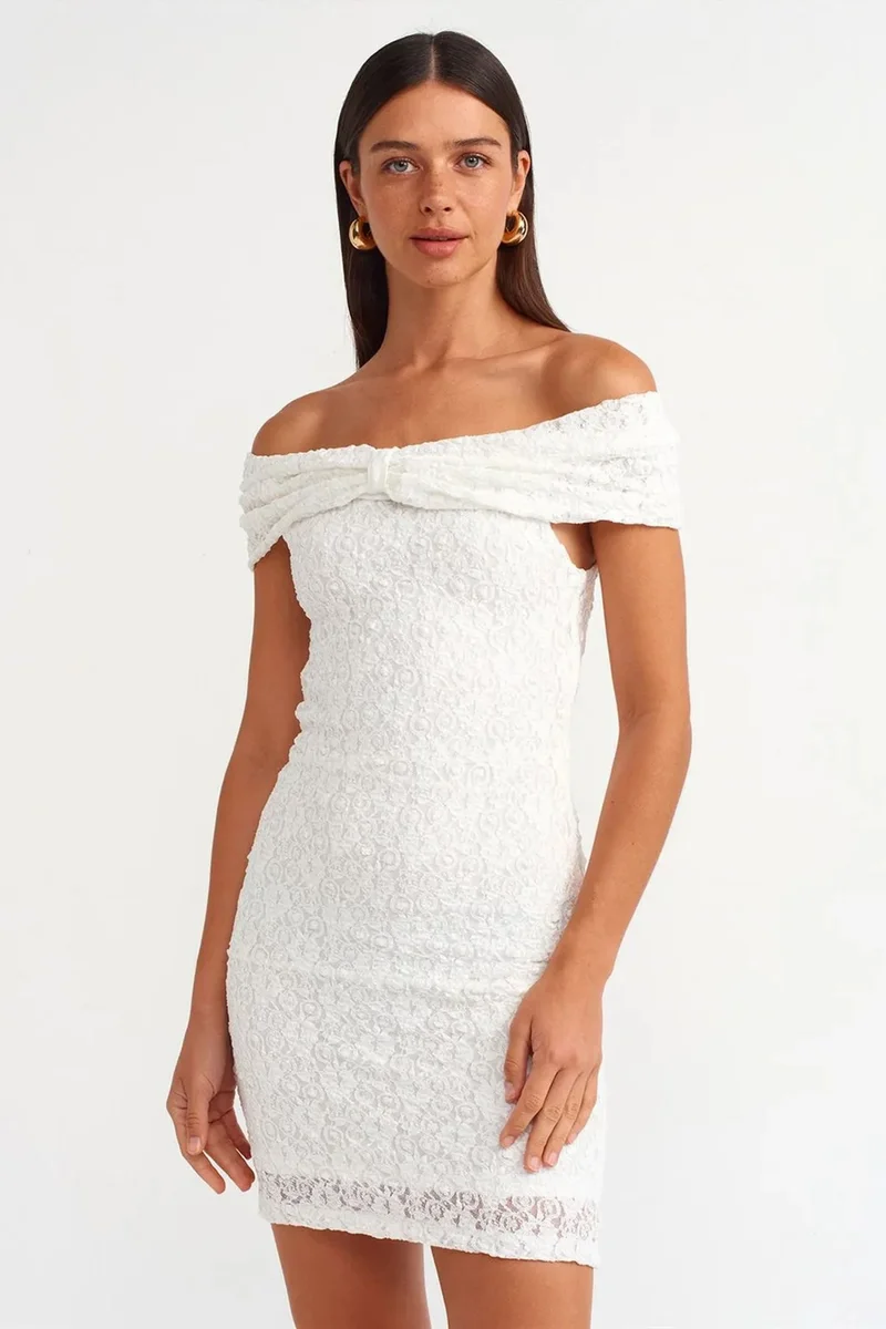 DILVIN Bodycon Mini Lace Dress