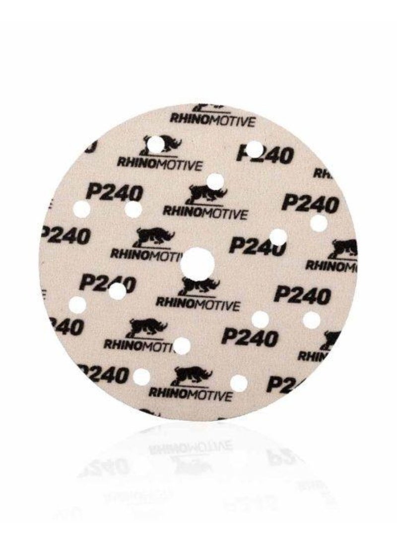 RHINOMOTIVE MULTI-PURPOSE GOLD ABRASIVE DISC Grit 240 100Pcs Per Pack  - Image 3