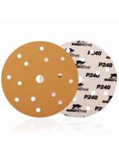 RHINOMOTIVE MULTI-PURPOSE GOLD ABRASIVE DISC Grit 240 100Pcs Per Pack  - Image 1