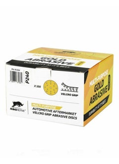 RHINOMOTIVE MULTI-PURPOSE GOLD ABRASIVE DISC Grit 240 100Pcs Per Pack  - Image 4