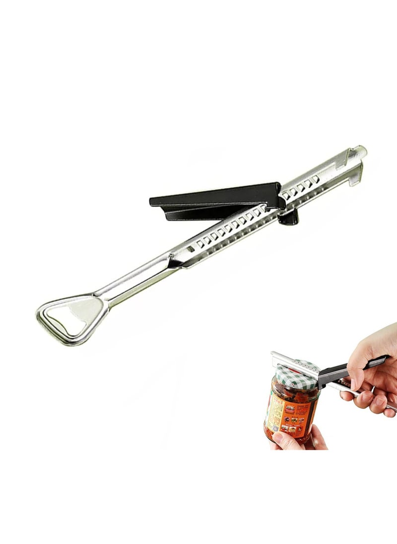 Generic - 1pc Jar Opener for Weak Hands, Adjustable Multifunctional Stainless Steel Can Opener Jar Lid Gripper, with Bottle Cap Openers Kitchen Gadgets Fit for Most Bottles - Image 1