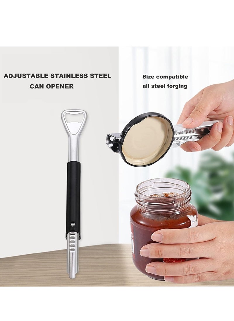 Generic - 1pc Jar Opener for Weak Hands, Adjustable Multifunctional Stainless Steel Can Opener Jar Lid Gripper, with Bottle Cap Openers Kitchen Gadgets Fit for Most Bottles - Image 1