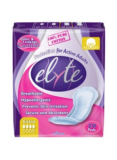ORGANYC Organyc Elyte Light Inco Pads Extra, White, 20 Count  - Image 1