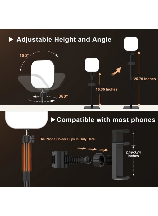 Mojimdo Video Conference Lighting, 180 LED Video Light with 3 Color & 5 Brightness & Timmer for Video Recording, Webcam Light Phone Holder for Laptop Computer Online Meeting, Video Calls, Live Streaming - Image 5
