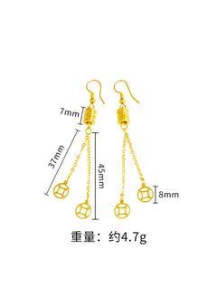 Fashionable Brass Tassel Butterfly Knot Earrings E2057 small waist tassel earrings