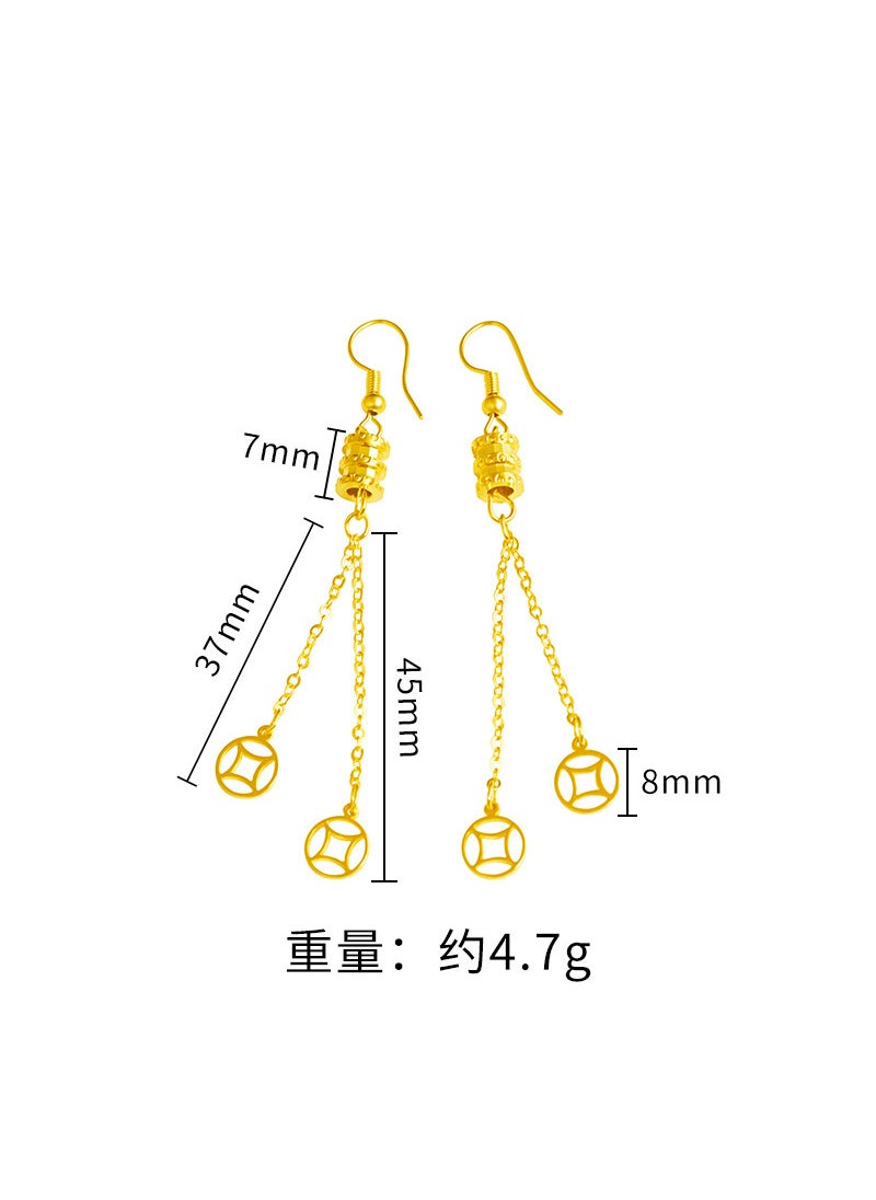 Generic - Fashionable Brass Tassel Butterfly Knot Earrings E2057 small waist tassel earrings - Image 1