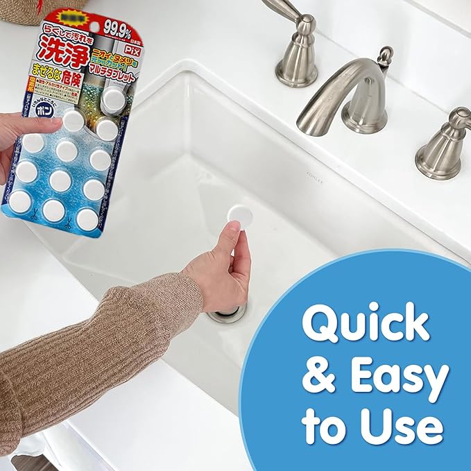 12 Tablets Sink Drain Cleaner Pill and Deodorizer, Bath Drain Cleaning, Prevents Plug Hole Obstructions, Home Accessory Cleaning Products Odor-Free for Bathroom, Kitchen, Odors Prevent Clogged - Image 2