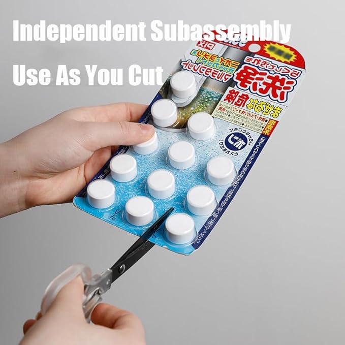 12 Tablets Sink Drain Cleaner Pill and Deodorizer, Bath Drain Cleaning, Prevents Plug Hole Obstructions, Home Accessory Cleaning Products Odor-Free for Bathroom, Kitchen, Odors Prevent Clogged - Image 3