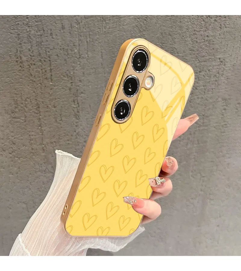 Personalized Mixed Color Sparkling Glass Heart Pattern Phone Case Compatible With Samsung Galaxy Note 10 Plus - Image 3