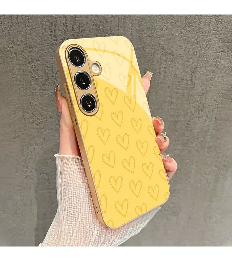 Personalized Mixed Color Sparkling Glass Heart Pattern Phone Case Compatible With Samsung Galaxy Note 10 Plus - Image 2