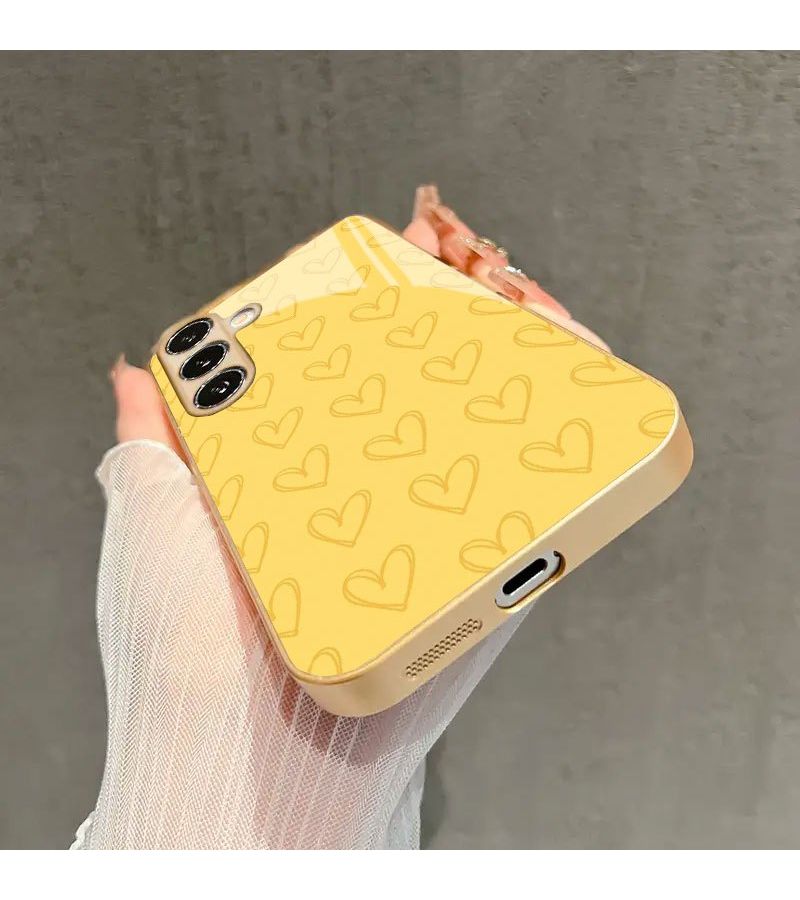 Personalized Mixed Color Sparkling Glass Heart Pattern Phone Case Compatible With Samsung Galaxy Note 10 Plus - Image 5