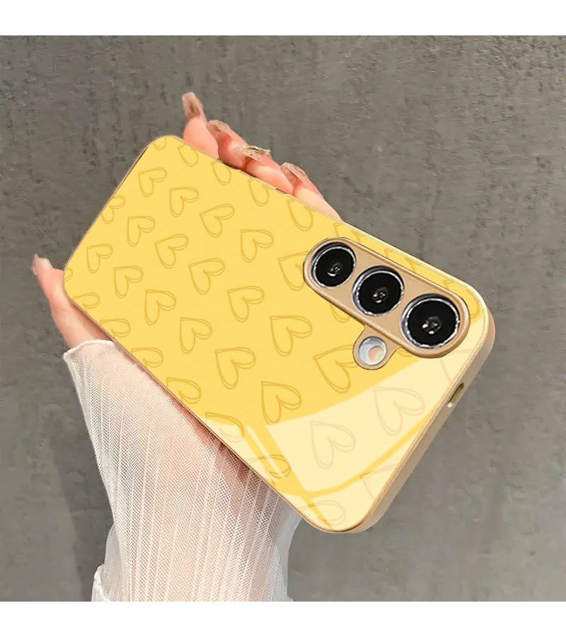 Personalized Mixed Color Sparkling Glass Heart Pattern Phone Case Compatible With Samsung Galaxy Note 10 Plus - Image 4
