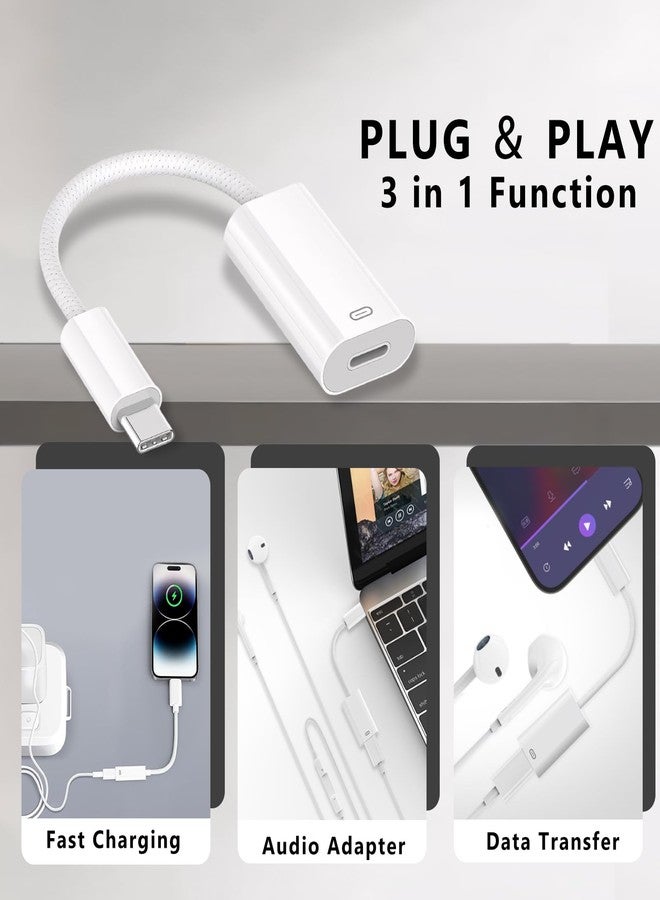 GetsISKON USB C to Lightning Headphone Audio Adapter, Type C Male to Female Lightning Earphone Converter with Charge/Data Transfer, Compatible with iPhone 16/15 Plus/Pro/Max, iPad Pro/Air 6/5/4, MacBook - Image 4