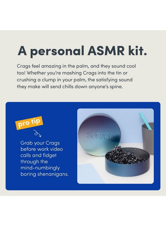 Speks Original Crags Ferrite Putty | 500+ Ferrite Stones in a Tin, Fidget Toy for Stress Relief, Sensory Desk Toy for Adults & Teens 14+ | Blue Gradient, Medium - Image 5