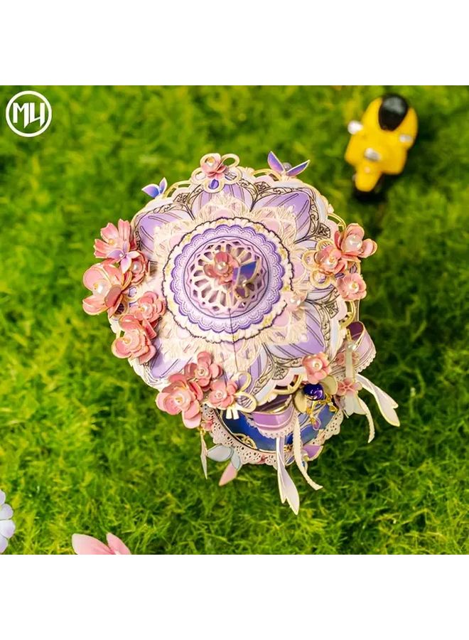 Floral Cat 3D Metal Puzzle Model Kit DIY Craft Set Christmas Birthday Gift Home Decor - Image 3