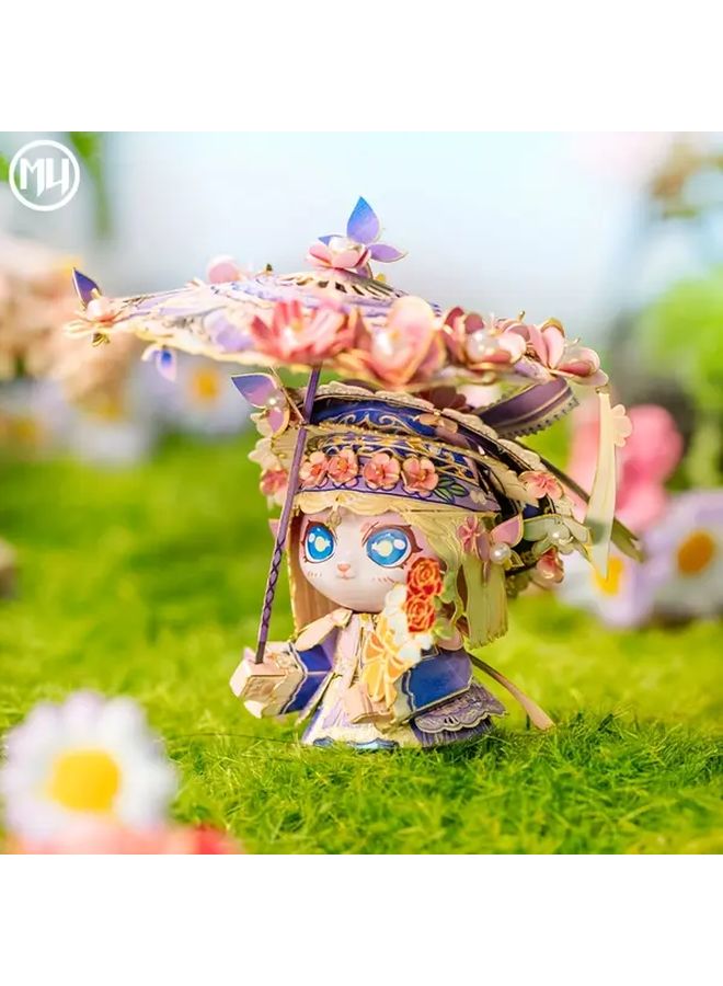 Floral Cat 3D Metal Puzzle Model Kit DIY Craft Set Christmas Birthday Gift Home Decor - Image 2