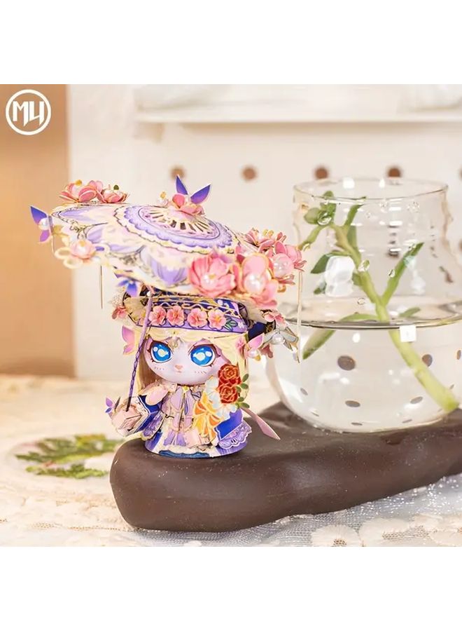 Floral Cat 3D Metal Puzzle Model Kit DIY Craft Set Christmas Birthday Gift Home Decor - Image 5