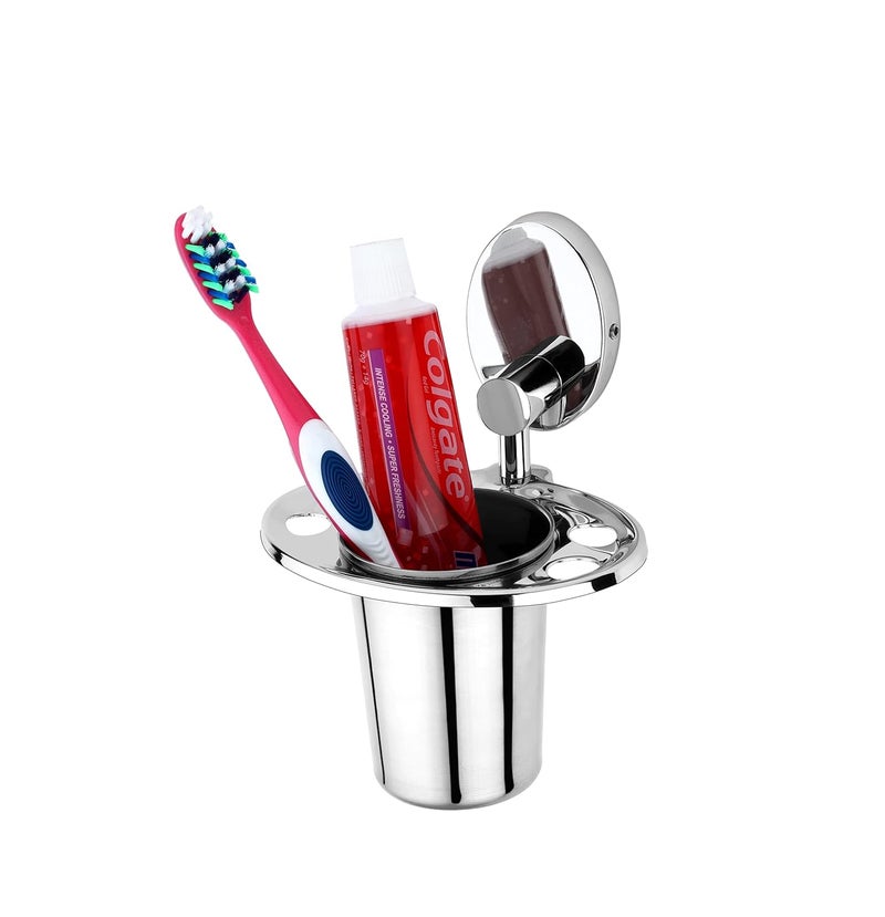GLOXY Set of 5 Stainless Steel Bathroom Accessories and Fittings Folding Towel Rack Towel RodBars Soap HolderDish ToothbrushTumbler Holder and Towel RingNapkin Holder - Image 4