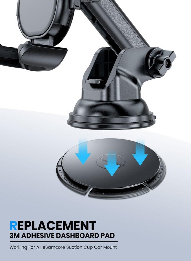 eSamcore Dashboard Pad Mounting Disk for Suction Cup Car Mount Holder, Flexible Strong Adhesive Plate Disc for Dash [Diameter: 3.1”] [1-Pack] - Image 2