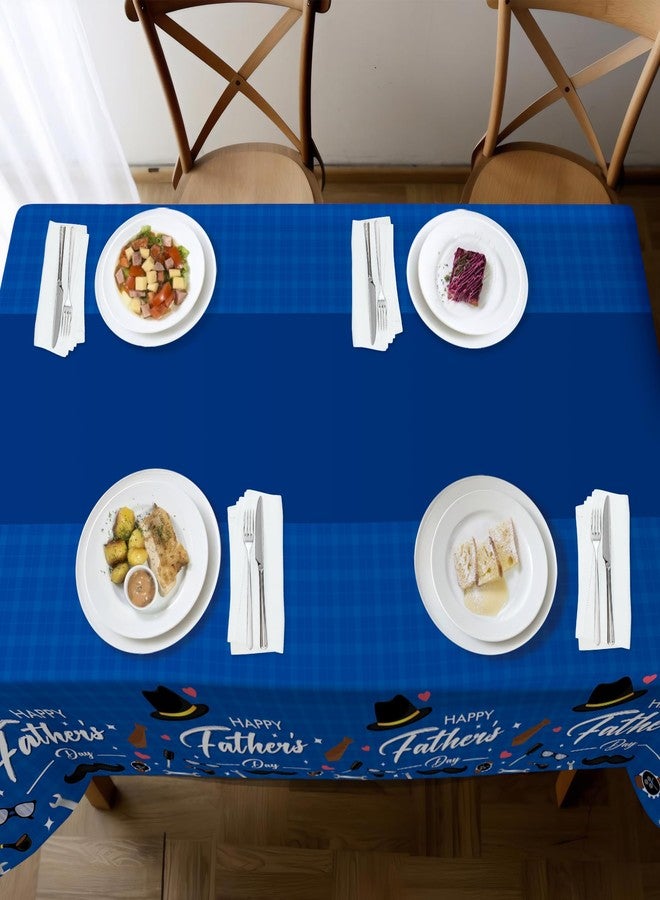 Childom 2 Pack Fathers Day Tablecloth, 54" x 108" Fathers Day Party Table Cloths Plastic Disposable Table Covers, Fathers Day Party Supplies, Fathers Day Party Decorations Tablecloth for Buffet Table Party - Image 5