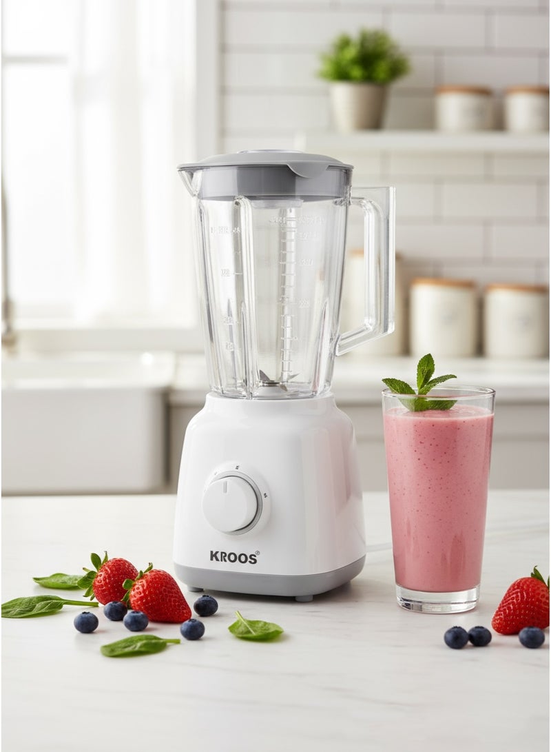 KROOS Electric Blender with Grinder, High Power Motor, Multi-Angle Sharp Blades and Multi-Gear Adjustment 350W 1.6L KR-5646 - Image 3