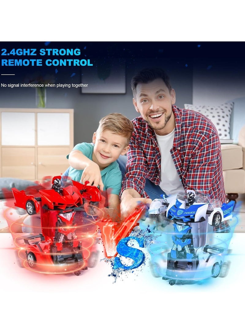 Toys for Boys  Transformer Car - High Speed RC Car Robot with Lights,  Soft Grip Tires, 360 Degree Turning - Birthday Drift Hobby Gift Toys for Kids & Toddlers (red) - Image 2
