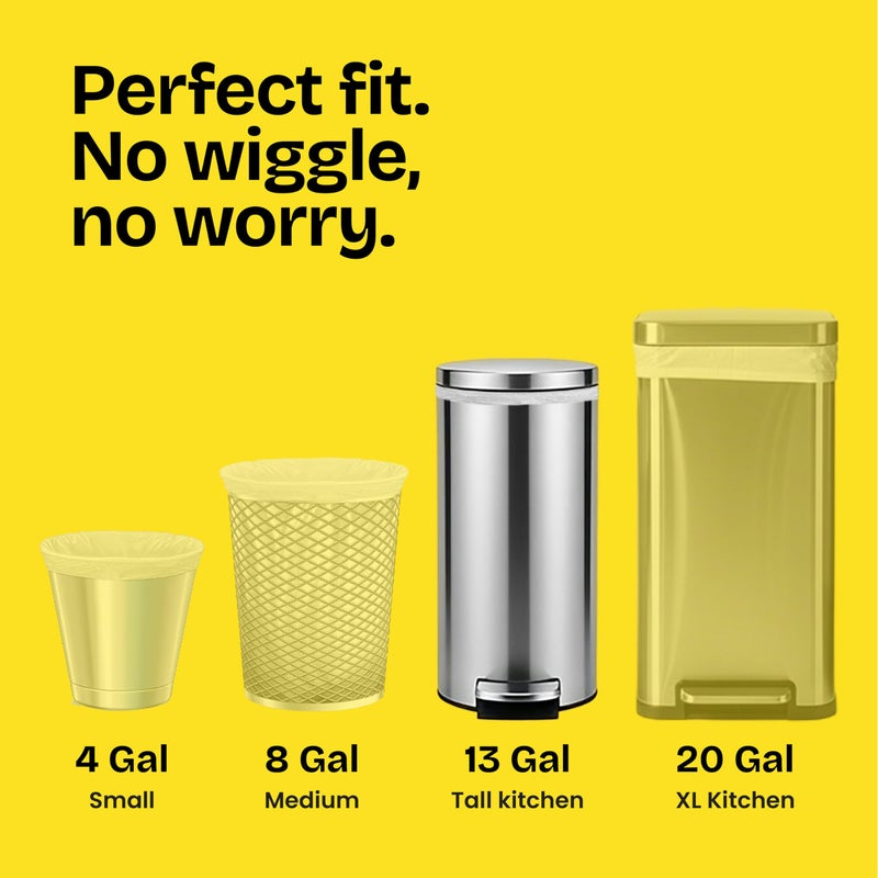 Glad ForceFlex Tall Kitchen Drawstring Trash Bags, 13 Gal, Fragrance Free, 140 Ct (Package May Vary) - Image 5